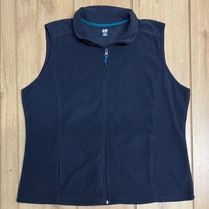Women's Navy Fleece Vest